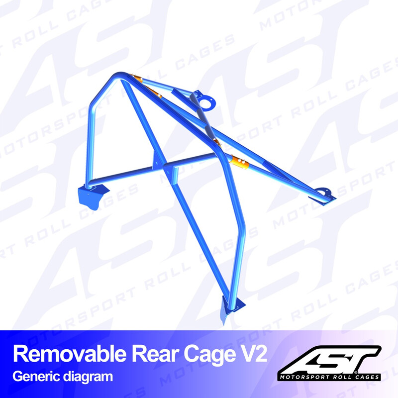 AST Rollcages V2 Bolt-In Rear Roll Cage for Seat Arosa