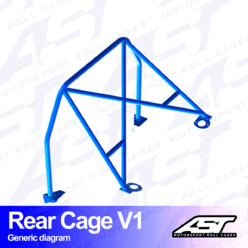 AST Rollcages V1 Bolt-In Rear Roll Cage for Fiat 500 Abarth