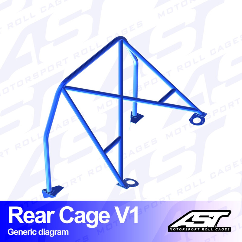 AST Rollcages V1 Bolt-In Rear Roll Cage for Seat Ibiza 6K