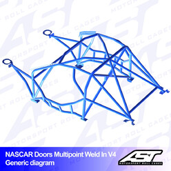 AST Rollcages V4 Nascar Weld-In 10-Point Roll Cage for Toyota Soarer