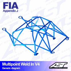 AST Rollcages V4 Weld-In 10-Point Roll Cage for Opel Corsa A - FIA