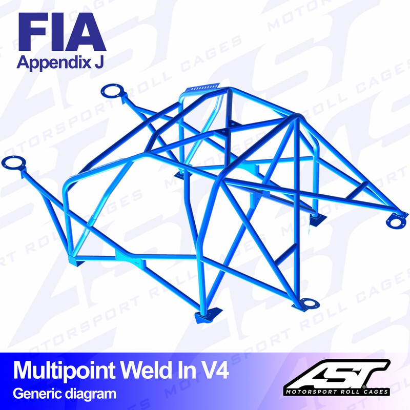 AST Rollcages V4 Weld-In 10-Point Roll Cage for Toyota Supra MK3 (A70) - FIA
