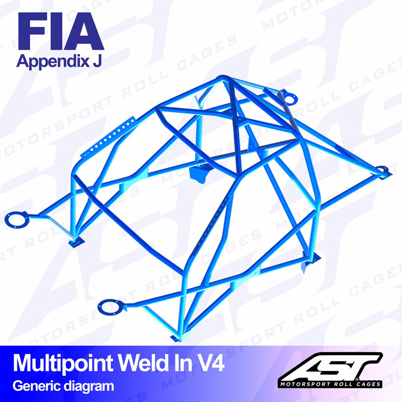 AST Rollcages V4 Weld-In 10-Point Roll Cage for Toyota Supra MK3 (A70) - FIA