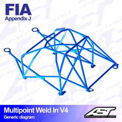 AST Rollcages V4 Weld-In 10-Point Roll Cage for VW Polo 6R - FIA