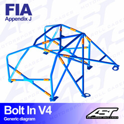 AST Rollcages V4 Bolt-In 6-Point Roll Cage for BMW E36 Coupe - FIA