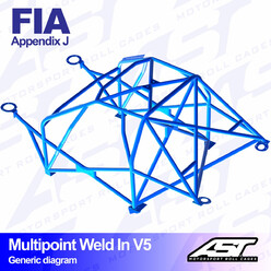 AST Rollcages V5 Weld-In 10-Point Roll Cage for Alfa 155 - FIA