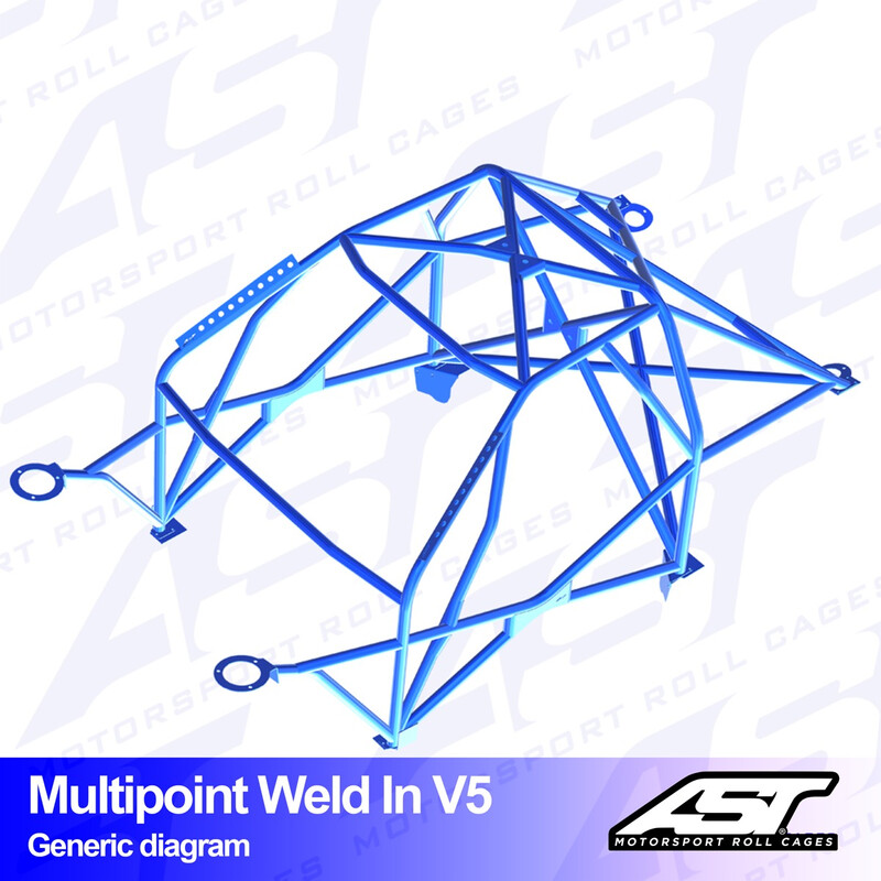AST Rollcages V5 Weld-In 10-Point Roll Cage for Audi S3 8L - 3-Door, Quattro