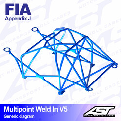 AST Rollcages V5 Weld-In 10-Point Roll Cage for Nissan 350Z - FIA