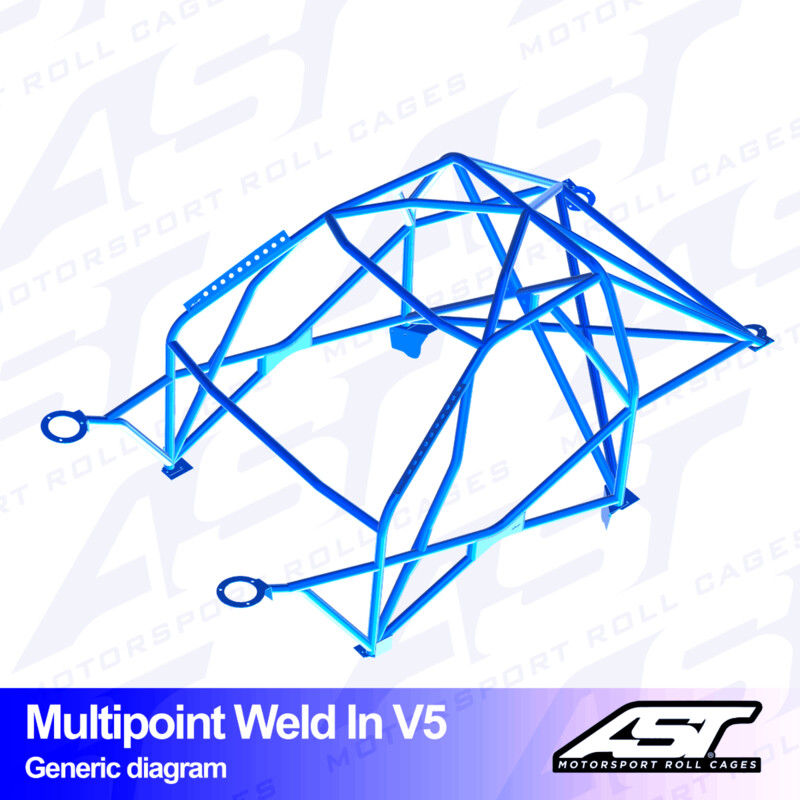 AST Rollcages V5 Weld-In 10-Point Roll Cage for Opel Corsa E