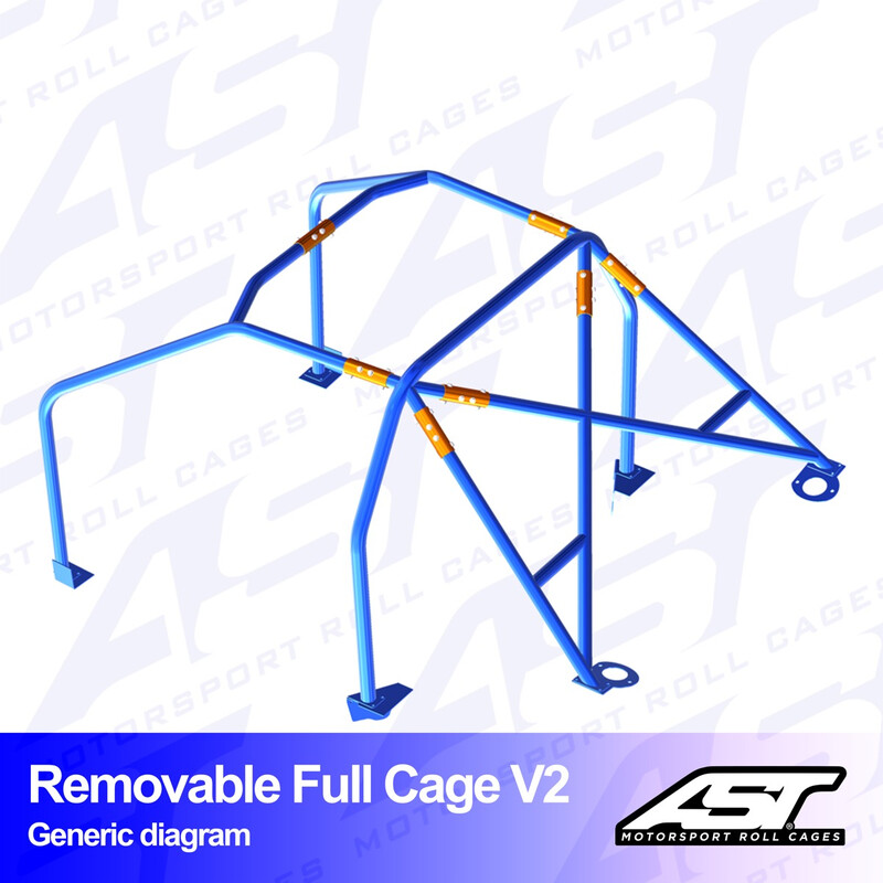 AST Rollcages V2 Removable Bolt-In 6-Point Roll Cage for Volvo 945