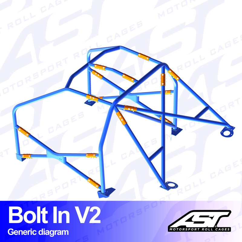 AST Rollcages V2 Bolt-In 6-Point Roll Cage for Alfa 147 - FIA