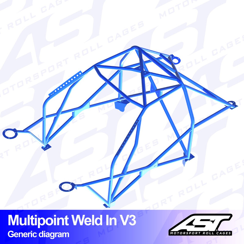 AST Rollcages V3 Weld-In 10-Point Roll Cage for Audi TT 8N, Quattro