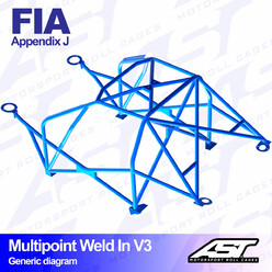 AST Rollcages V3 Weld-In 10-Point Roll Cage for BMW E30 Coupe, RWD - FIA