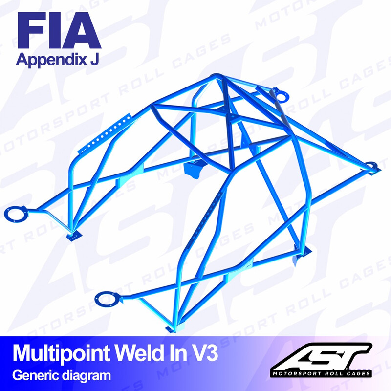 AST Rollcages V3 Weld-In 10-Point Roll Cage for BMW E30 Coupe, RWD - FIA