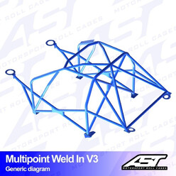 AST Rollcages V3 Weld-In 10-Point Roll Cage for BMW E36 Compact