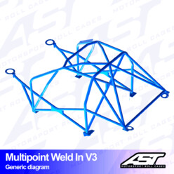 AST Rollcages V3 Weld-In 10-Point Roll Cage for BMW 3-Series E91 (Touring) - FIA