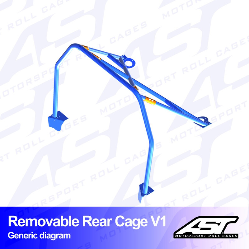 AST Rollcages V1 Removable Bolt-In Rear Roll Cage for Porsche 944