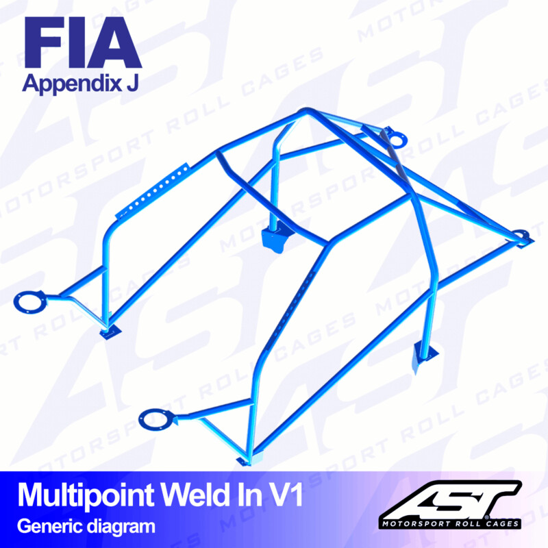 AST Rollcages V1 Weld-In 10-Point Roll Cage for Citroen Xsara - FIA