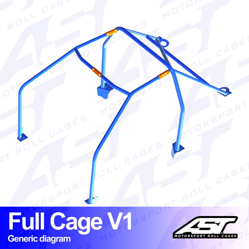 AST Rollcages V1 Bolt-In 6-Point Roll Cage for Nissan Silvia S15