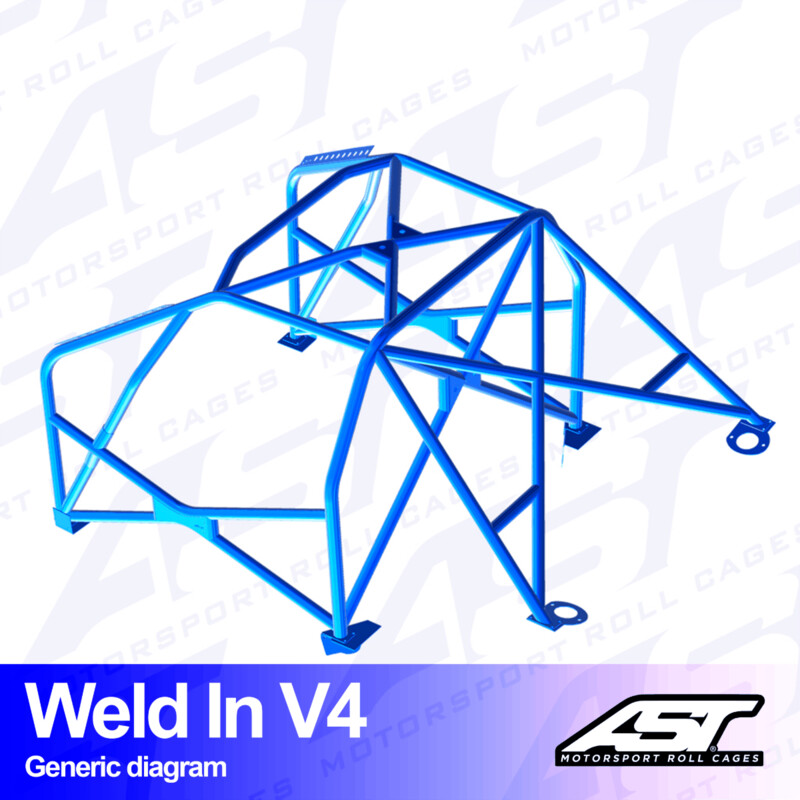 AST Rollcages V4 Weld-In 8-Point Roll Cage for Audi A4 B5 Avant (Quattro) - FIA