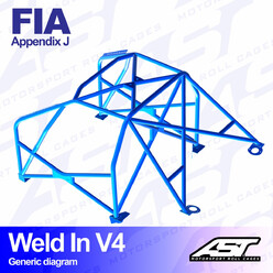 AST Rollcages V4 Weld-In 8-Point Roll Cage for Mitsubishi Lancer Evo 9 (IX) - FIA