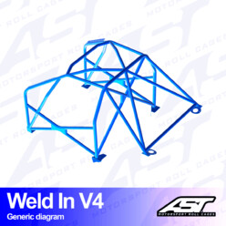 AST Rollcages V4 Weld-In 8-Point Roll Cage for Suzuki Swift (ZC32S)