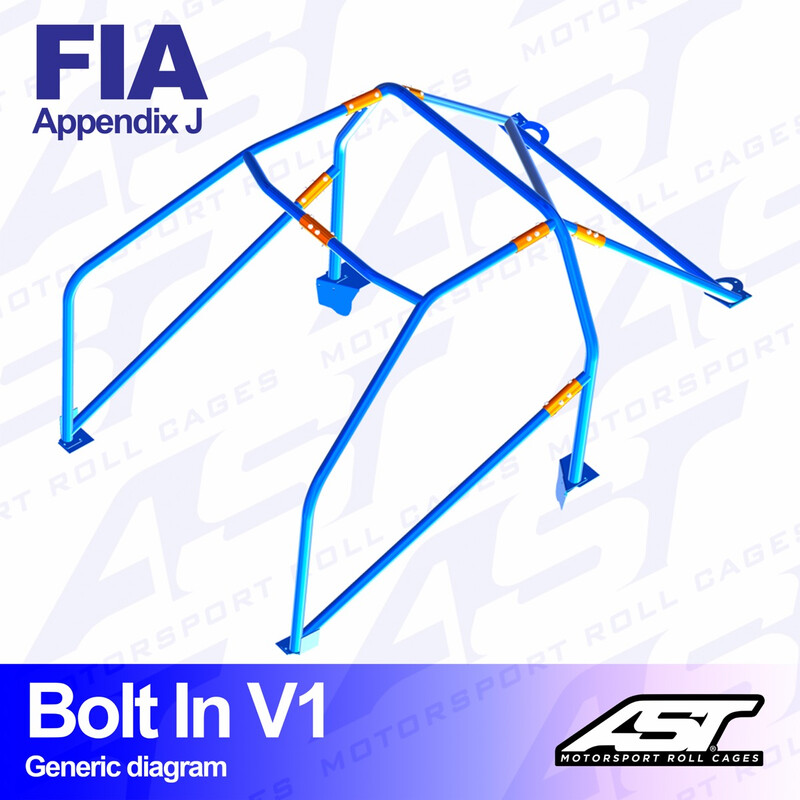 AST Rollcages V1 Bolt-In 6-Point Roll Cage for Opel Astra G - FIA