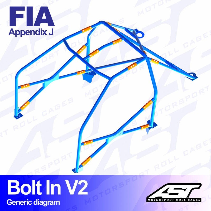 AST Rollcages V2 Bolt-In 6-Point Roll Cage for Toyota Supra MK3 (A70) - FIA