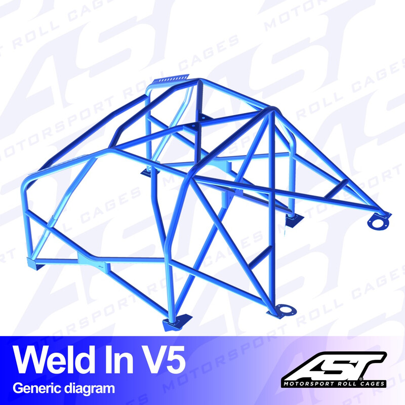 AST Rollcages V5 Weld-In 8-Point Roll Cage for Honda Civic EK 4-Door Ferio