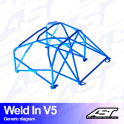 AST Rollcages V5 Weld-In 8-Point Roll Cage for Nissan Silvia S15