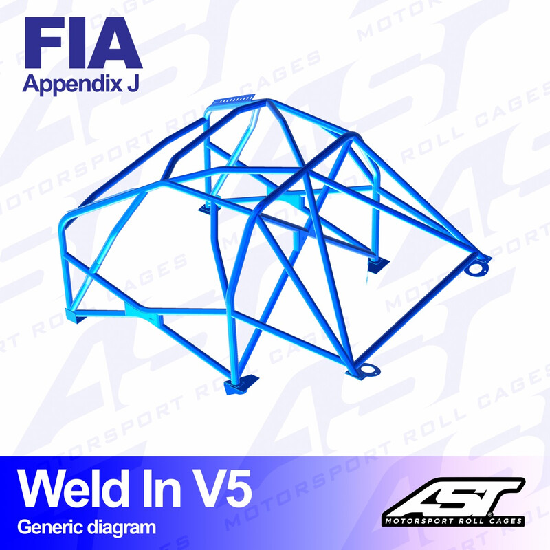 AST Rollcages V5 Weld-In 8-Point Roll Cage for Subaru Impreza GD - FIA