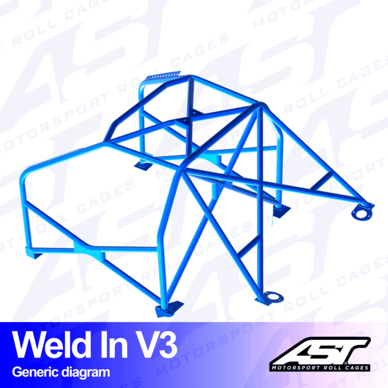 AST Rollcages V3 Weld-In 8-Point Roll Cage for Audi A4 B5 Avant (Quattro) - FIA