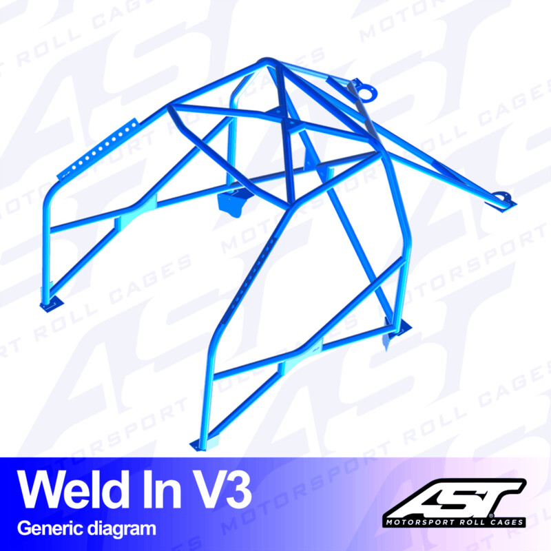 AST Rollcages V3 Weld-In 8-Point Roll Cage for Audi A4 B5 Avant (Quattro) - FIA