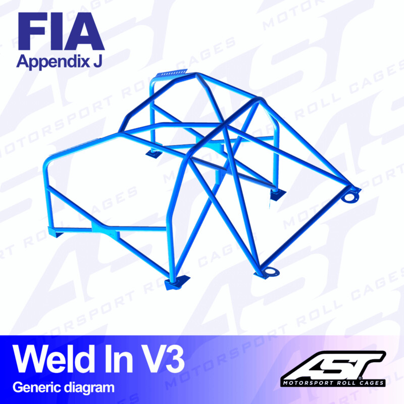 AST Rollcages V3 Weld-In 8-Point Roll Cage for Citroen Xsara - FIA