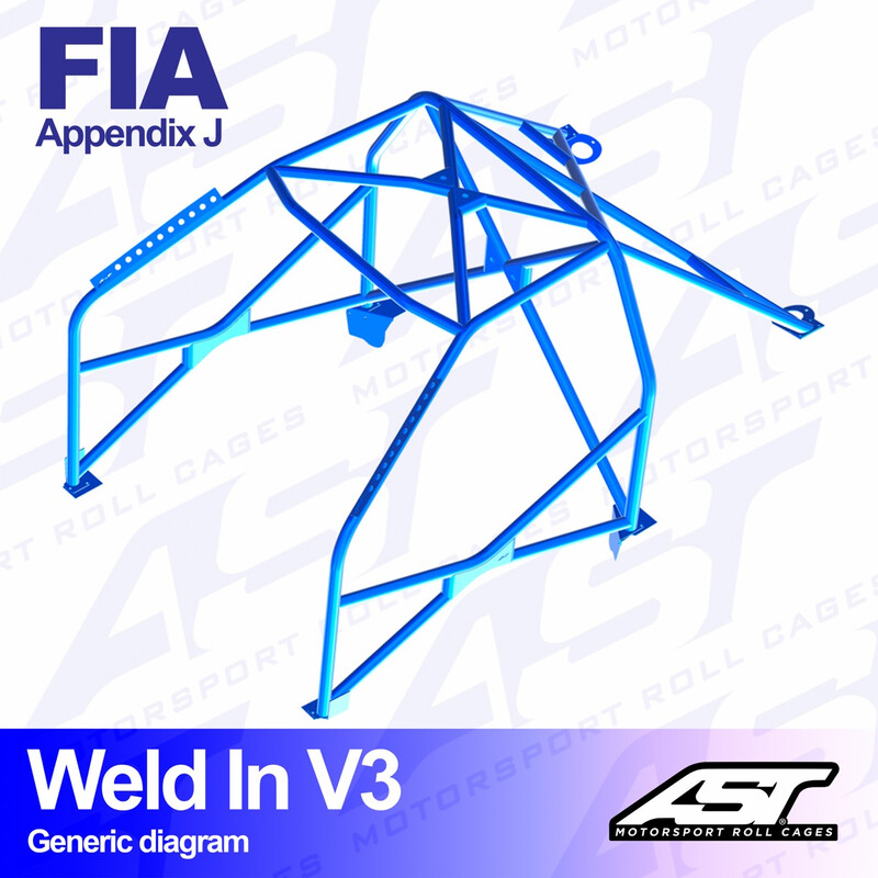 AST Rollcages V3 Weld-In 8-Point Roll Cage for Honda Civic EG / EH 4-Door Ferio - FIA
