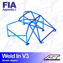 AST Rollcages V3 Weld-In 8-Point Roll Cage for Mazda MX-5 NB - FIA