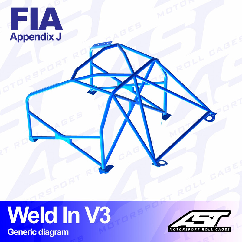 AST Rollcages V3 Weld-In 8-Point Roll Cage for Mazda MX-5 NB - FIA