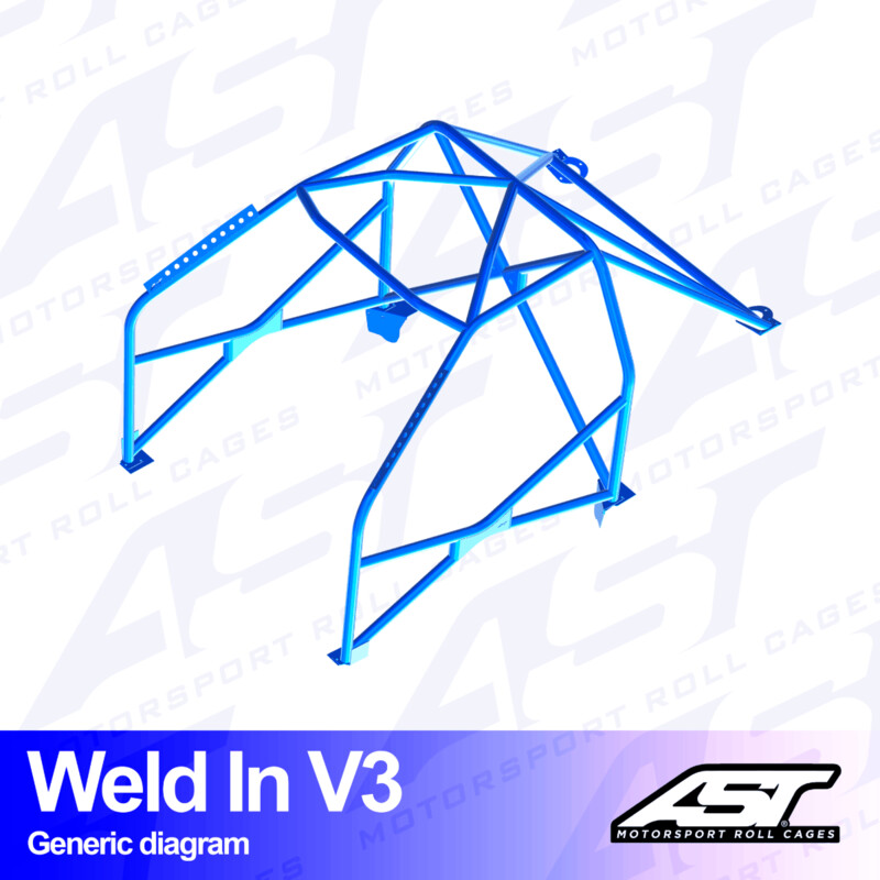 AST Rollcages V3 Weld-In 8-Point Roll Cage for Nissan Silvia S15