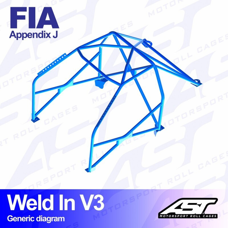 AST Rollcages V3 Weld-In 8-Point Roll Cage for Peugeot 205 - FIA