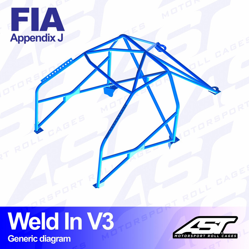 AST Rollcages V3 Weld-In 8-Point Roll Cage for Porsche 911 993 - FIA