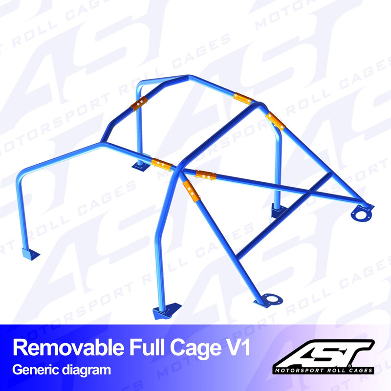 AST Rollcages V1 Removable Bolt-In 6-Point Roll Cage for Alfa 75