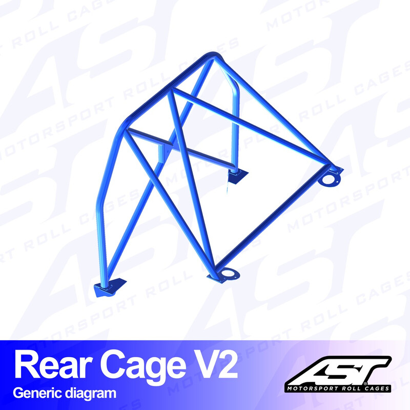 AST Rollcages V2 Bolt-In Rear Roll Cage for Mazda MX-5 NA