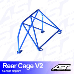 AST Rollcages V2 Bolt-In Rear Roll Cage for Mazda RX-7 FD