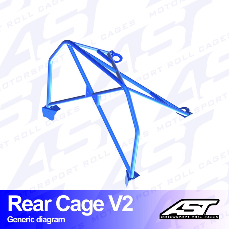 AST Rollcages V2 Bolt-In Rear Roll Cage for Nissan 200SX S13