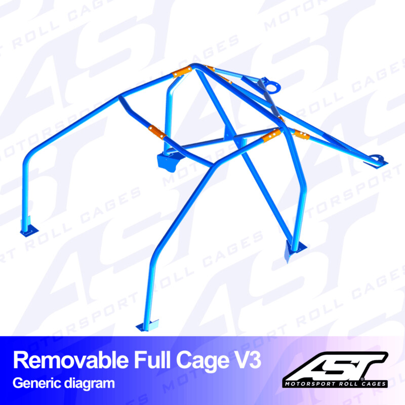 AST Rollcages V3 Bolt-In 6-Point Roll Cage for Opel Calibra Coupe, FWD