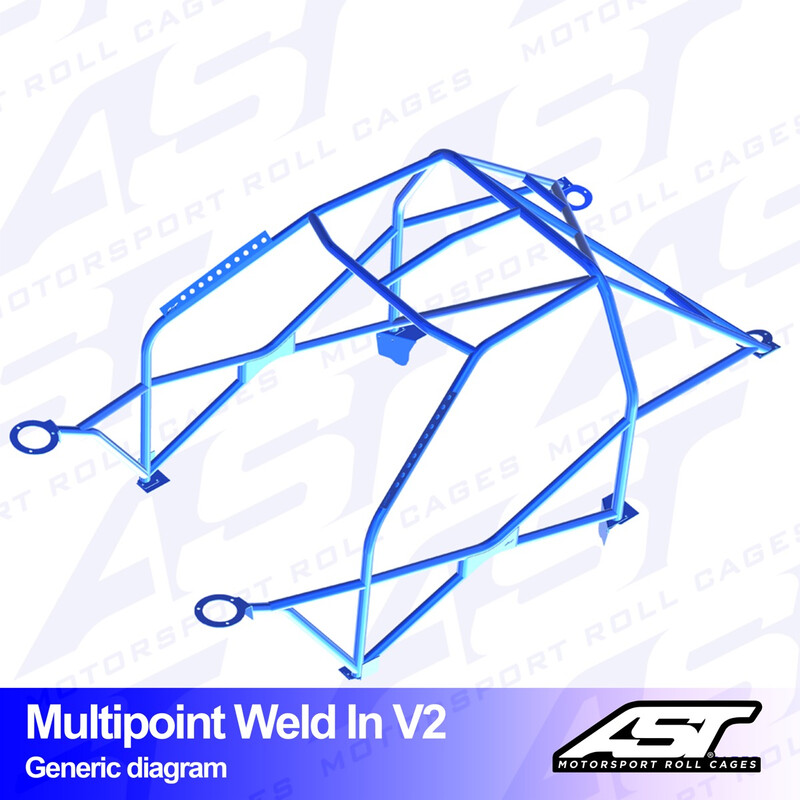 AST Rollcages V2 Weld-In 10-Point Roll Cage for Honda Civic EJ8 2-Door Coupe