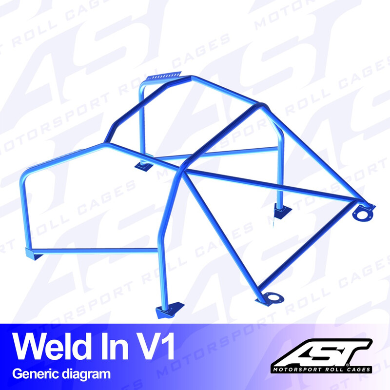 AST Rollcages V1 Weld-In 8-Point Roll Cage for BMW E46 Coupe