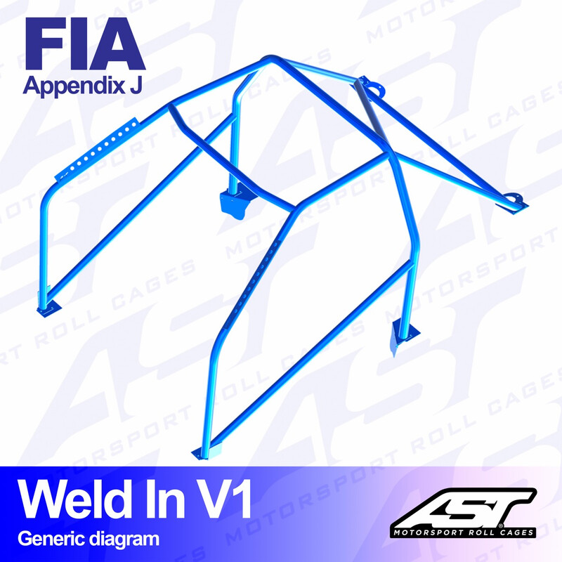 AST Rollcages V1 Weld-In 8-Point Roll Cage for Lancia Fulvia - FIA