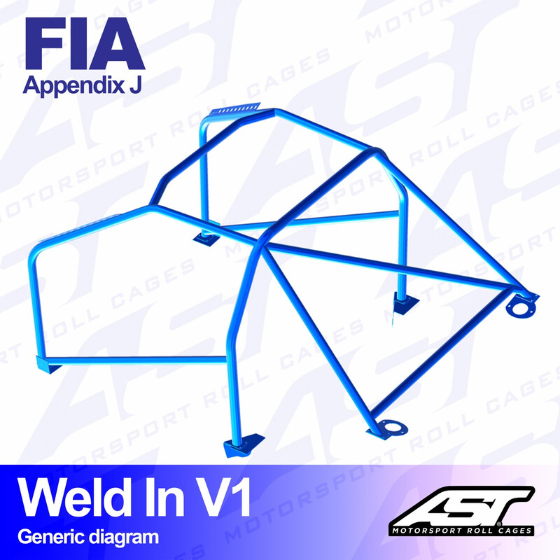 AST Rollcages V1 Weld-In 8-Point Roll Cage for Lancia Fulvia - FIA