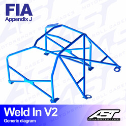 AST Rollcages V2 Weld-In 8-Point Roll Cage for Mitsubishi Lancer Evo 4 (IV) - FIA